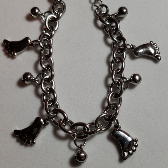 St. Steel Charm Bracelet - Picture 2 of 5